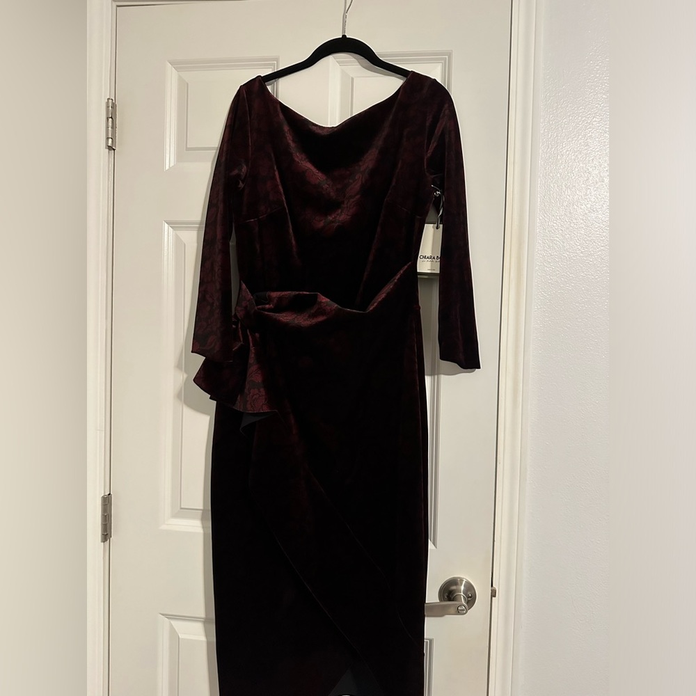 Chiara Boni La Petite Robe Maly Floral Print Velvet Cocktail Dress Size 10 (46) - Picture 2 of 7